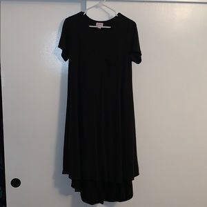 LulaRoe Solid Black Carly dress, Size M